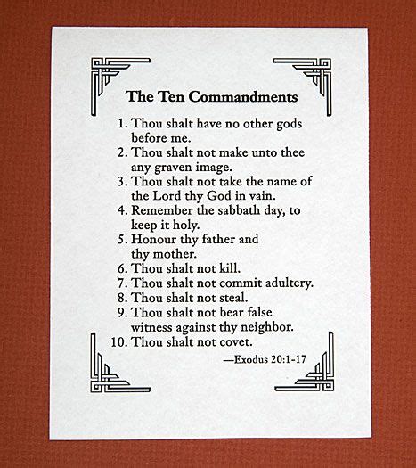 the ten commandments kjv pdf